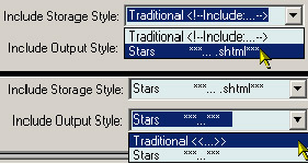 Setting Storage and Output Include Place Holder String Format