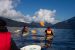 8. Once on the water it is important to stay close together, especially when crossing large bodies of water. Bright colors like we are wearing here let us be seen more clearly by other boaters.