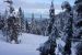 2. Here we are part way down Brumbys run. The new snow, blue sky and puffy clouds give a perfect skiing holiday picture.