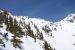 1. This picture shows the left ridge above the top of the rope tow.  Some power hounds hike up this ridge to ride this slope or to drop off into the East Bowl.